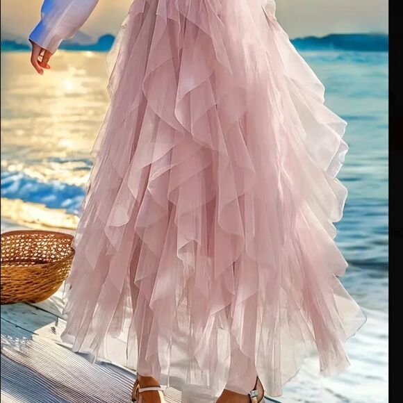 Fluffy Mesh Tutu Skirt - Fashionable Casual Style - Rich Solid Tulle - Picture 5 of 7